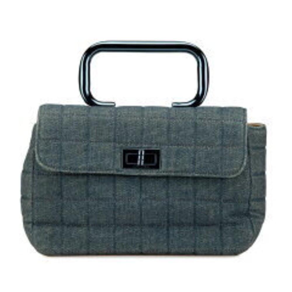 Chanel Chocobar Denim Handbag Blue